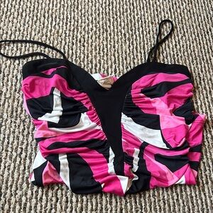 Early 2000s Pink and Black Top